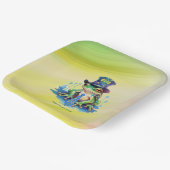 Assiettes En Carton fête des pères "Hoppy" Grenouille Top Chapeau et C (Angulaire)