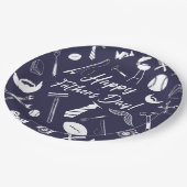 Assiettes En Carton Fête des pères joyeuse de la Marine (Angle)