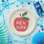 Assiettes En Carton Fête des pommes rouges de New York (Fête)