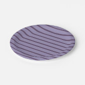 Assiettes En Carton Fête des rayures violettes (Angle)