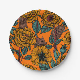 Assiettes En Carton Fête des souris rétro