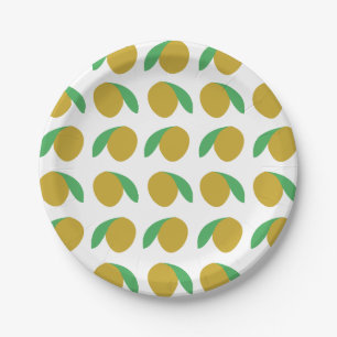 Assiettes En Carton Fête d'été aux fruits tropicaux mangue