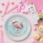 Assiettes En Carton Fête d'été de fruits de mer bouillonnants de crabe (Fête)