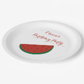 Assiettes En Carton Fête d'été Red Melon Watermelon (Angle)