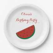 Assiettes En Carton Fête d'été Red Melon Watermelon (Devant)