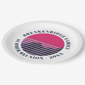 Assiettes En Carton Fête d'été Retro Sunset Mounts Custom (Angle)