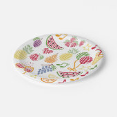 Assiettes En Carton fête d'été (ronde blanche) (Angle)