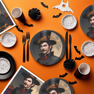 Assiettes En Carton Fête d'Halloween de la Nourriture Méchamment Bonne