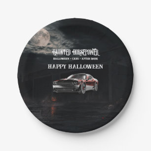 Assiettes En Carton Fête d'Halloween de Muscle Car Américain Effrayant