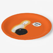 Assiettes En Carton Fête d'Halloween drôle (Angle)