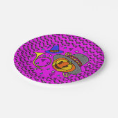 Assiettes En Carton Fête d'Halloween Jack O-Lantern Bugle chauves-sour (Angle)