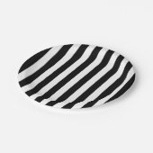 Assiettes En Carton Fête d'Halloween noir et blanc (Angle)