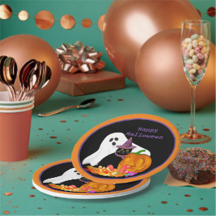Assiettes En Carton Fête d'Halloween pour enfants