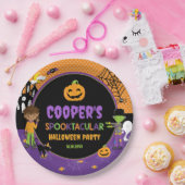 Assiettes En Carton Fête d'Halloween pour enfants Frankenstein Warewol (Fête)