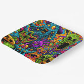 Assiettes En Carton Fête d'Halloween | Zombie et monstres (Angulaire)