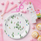 Assiettes En Carton Fête d'Illustration de ski alpin Freeride (Fête)