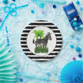 Assiettes En Carton Fête d'impression Zebra (Fête)