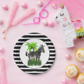 Assiettes En Carton Fête d'impression Zebra (Fête)