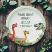 Assiettes En Carton Fête Dino à bon temps