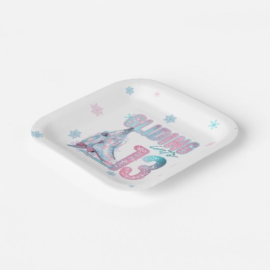 Assiettes En Carton Fête du 13e anniversaire "Gliding into" (Angulaire)