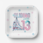 Assiettes En Carton Fête du 13e anniversaire "Gliding into" (Recto)