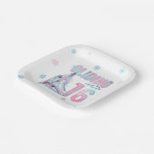 Assiettes En Carton Fête du 16e anniversaire "Gliding into" (Angulaire)