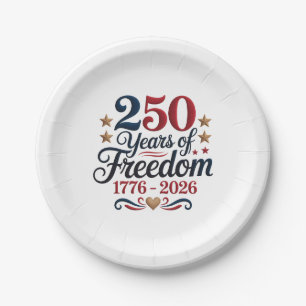 Assiettes En Carton Fête du 250e anniversaire de l'Amérique