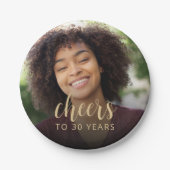 Assiettes En Carton Fête du 30e anniversaire (Devant)