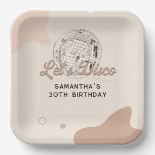 Assiettes En Carton Fête du 30e anniversaire les années 70 Retro Disco