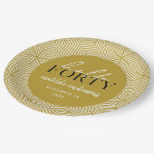 Assiettes En Carton Fête du 40e anniversaire de la géométrie moderne e (Angle)