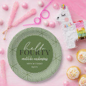 Assiettes En Carton Fête du 40e anniversaire de la géométrie moderne e (Fête)