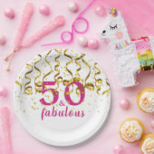 Assiettes En Carton Fête du 50e anniversaire|Cinquante et fabuleux|Bla (Fête)