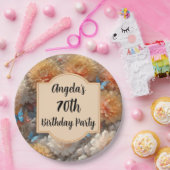 Assiettes En Carton Fête du 70e anniversaire (Fête)