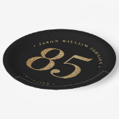 Assiettes En Carton Fête du 85e anniversaire (Angle)