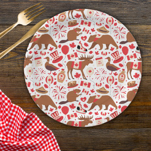 Assiettes En Carton Fête du Canada
