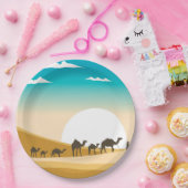 Assiettes En Carton fête du chameau du désert (Fête)