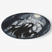 Assiettes En Carton Fête du costume de forêt hantée Halloween Ghost (Angle)