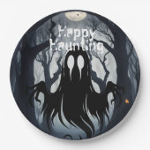 Assiettes En Carton Fête du costume de forêt hantée Halloween Ghost (Devant)
