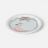 Assiettes En Carton Fête du cygne mignonne (Angle)