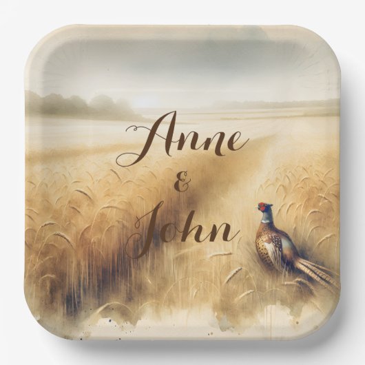 Assiettes En Carton Fête du faisan d'automne (Recto)