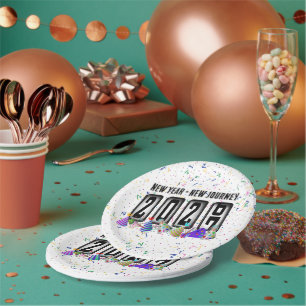 Assiettes En Carton Fête du Nouvel An 2027 Odomètre