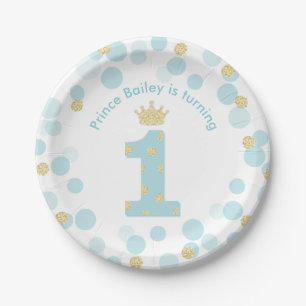 Assiettes En Carton Fête du premier anniversaire de la Little Prince B