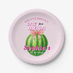 Assiettes En Carton Fête du premier anniversaire de Sweet Melon