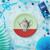 Assiettes En Carton Fête du thé de Noël (Fête)