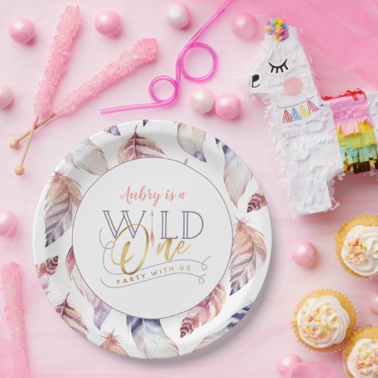 Assiettes En Carton fête d'un 1er anniversaire sauvage (Fête)