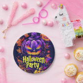 Assiettes En Carton Fête éffrayante d'Halloween Jack-O-Lantern (Fête)
