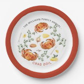 Assiettes En Carton Fête estivale de crabes bouillis | Pique-nique de (Devant)