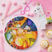 Assiettes En Carton Fête Fractale Bon Chaos 9" Tour (Fête)