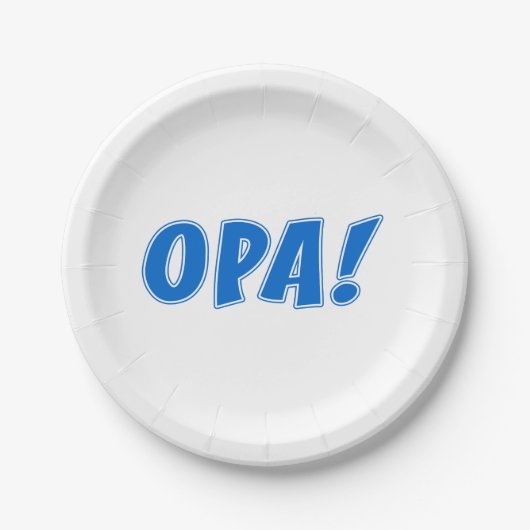 Assiettes En Carton Fête grecque de l'Opa (Devant)