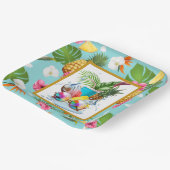 Assiettes En Carton Fête hawaïenne (Angulaire)